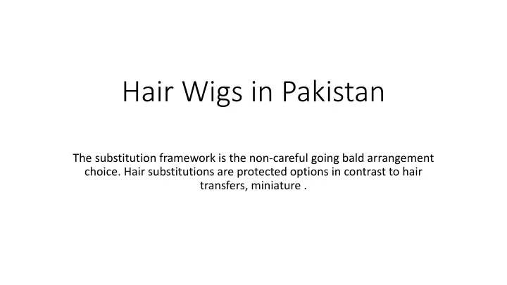 hair wigs in pakistan