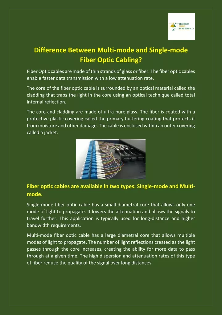 difference between multi mode and single mode