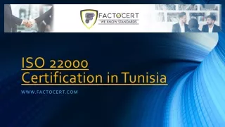 ISO 22000 Certification in Tunisia