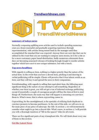 trendiworldnews com