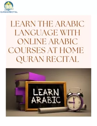 Learn The Arabic Language With Online Arabic Courses at Home- Quran Recital