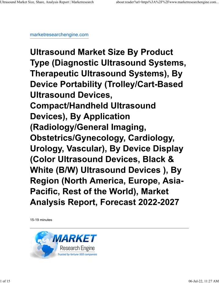 ultrasound market size share analysis report