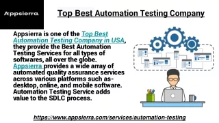 top best automation testing company