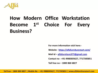 How Modern Office Workstation Become 1st Choice For Every Business