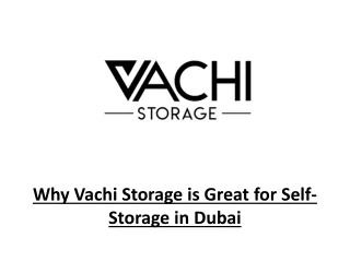 Why Vachi Storage is Great for Self-Storage in Dubai