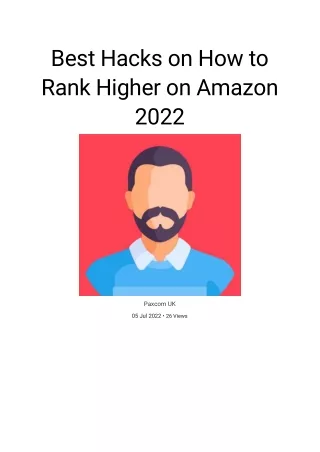 best hacks on how to rank higher on amazon 2022