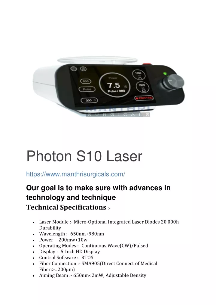 photon s10 laser