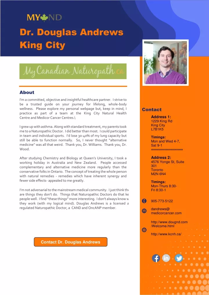 dr douglas andrews king city