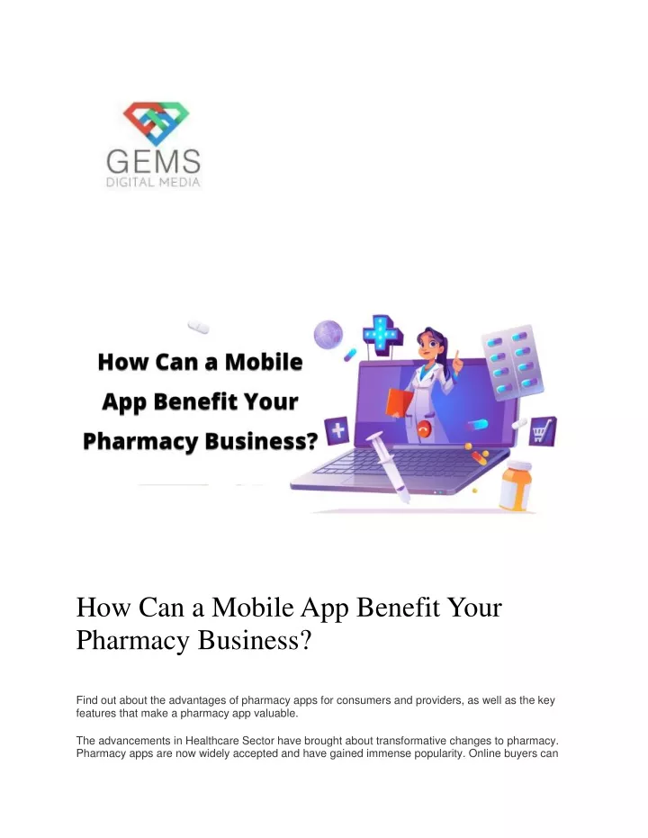 how can a mobile app benefit your pharmacy