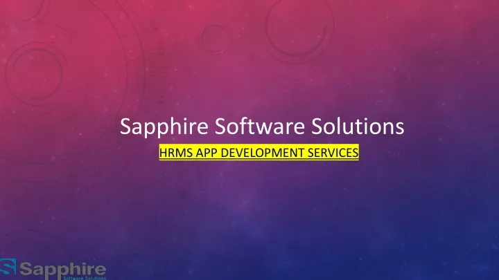 sapphire software solutions