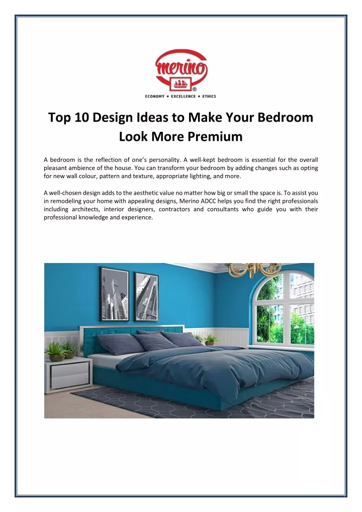 top 10 design ideas to make your bedroom look