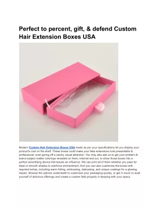 Perfect to percent, gift, & defend Custom Hair Extension Boxes USA