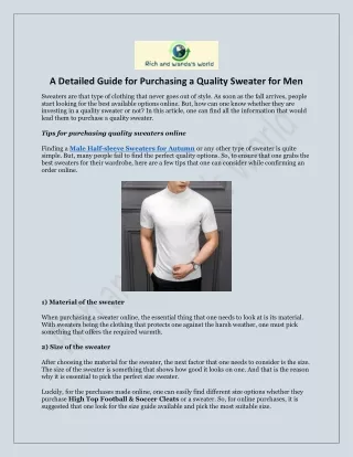 Male Half-sleeve Sweaters for Autumn- Shop Now