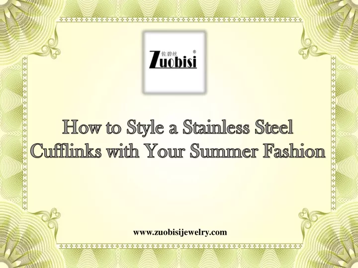 how to style a stainless steel cufflinks with