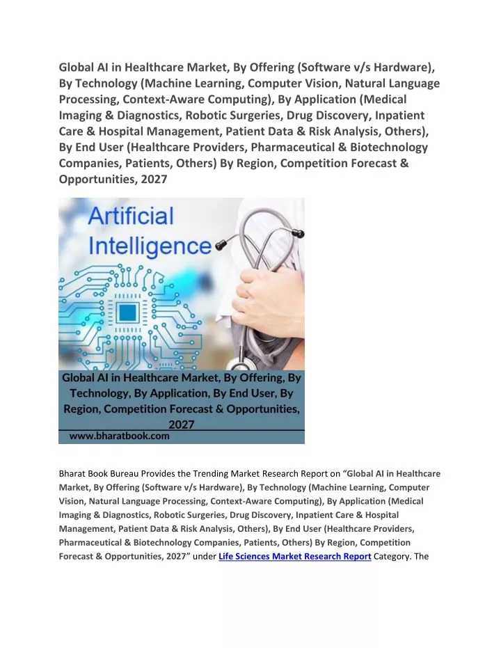 global ai in healthcare market by offering