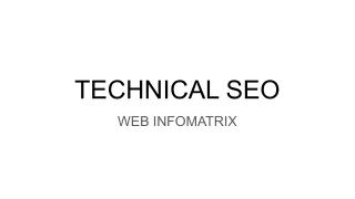 TECHNICAL SEO