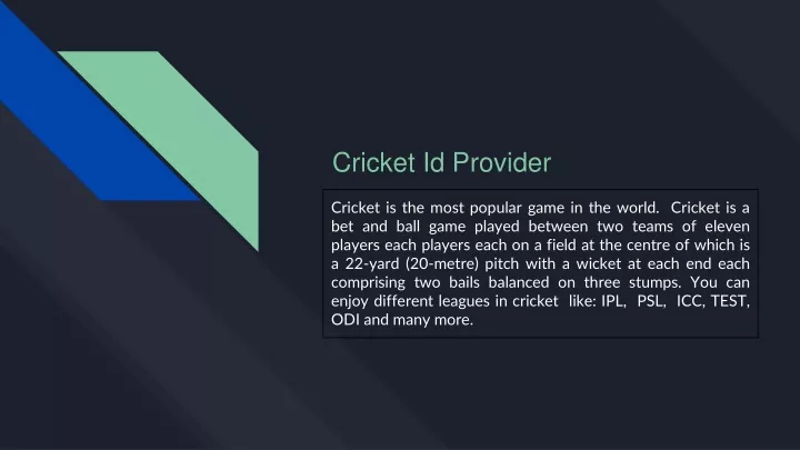 cricket id provider