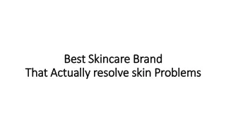 Best skincare brand