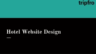 hotel website design
