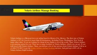Volaris Airlines Manage Booking  1-866-579-8033