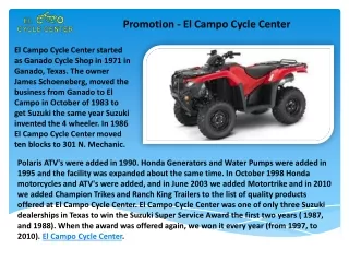 Map Hours - El Campo Cycle Center - El Campo, TX