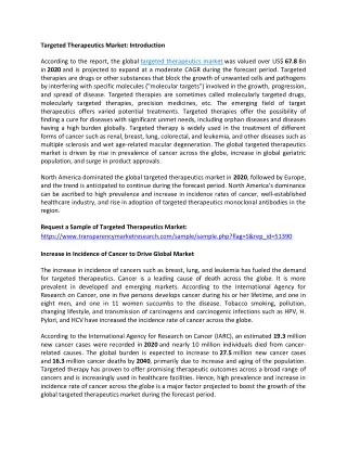 targeted therapeutics market introduction