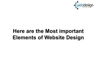 here are the most important elements of website