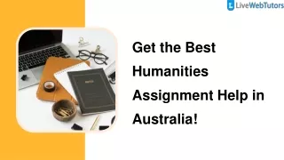 get the best humanities assignment help