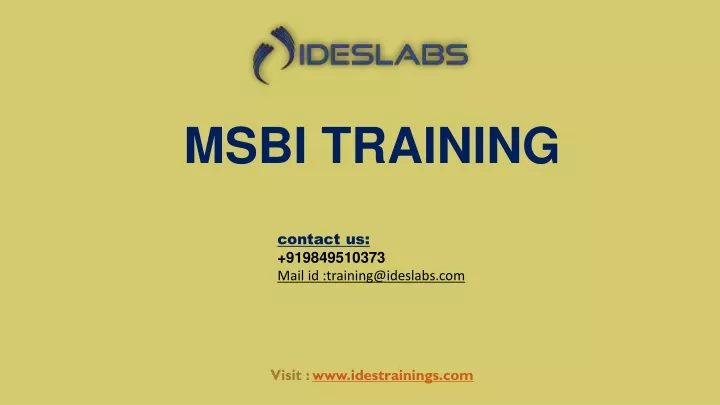 msbi training