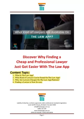 Finding a Cheap and Professional Lawyer Just Got Easier With The Law App