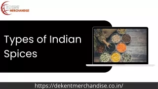 Types of Indian Spices. PDF