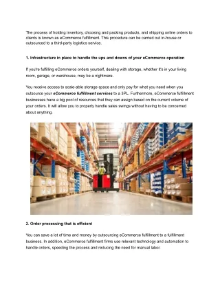 What is E-Commerce Fulfillment Services and It's Benefits_