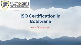 ISO Certification in Botswana