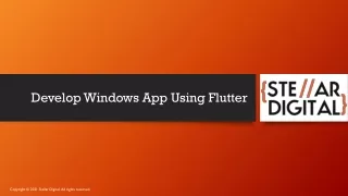 develop windows app using flutter