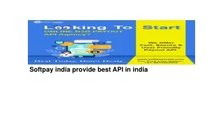 softpay india provide best api in india