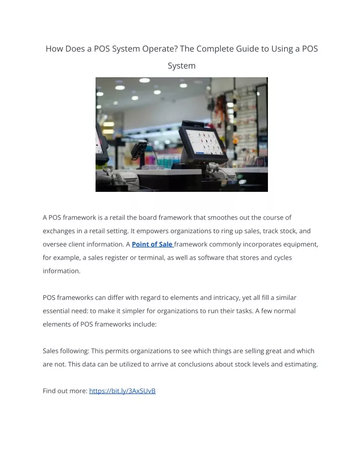 how does a pos system operate the complete guide
