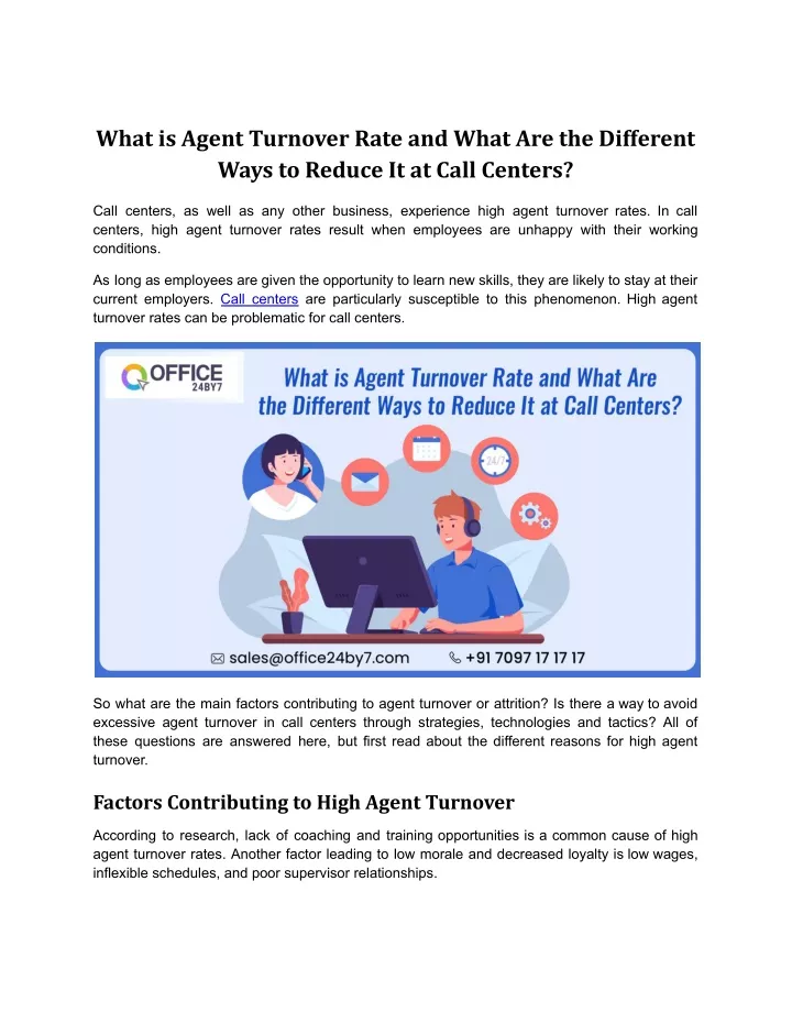 what is agent turnover rate and what