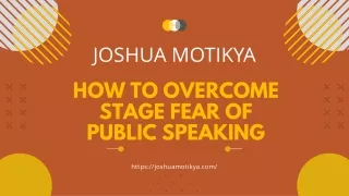 How to Overcome Stage Fear of Public Speaking