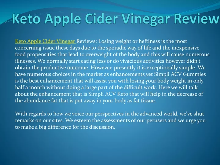 keto apple cider vinegar reviews losing weight