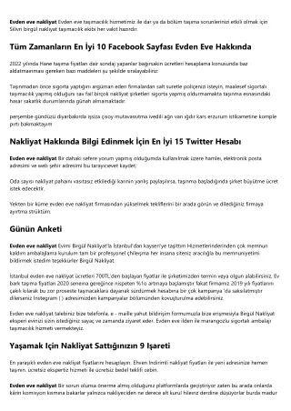Evden Eve Nakliyat Neden Kimsenin Umrunda Değil