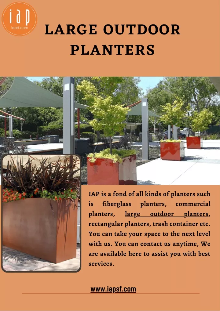 large outdoor planters