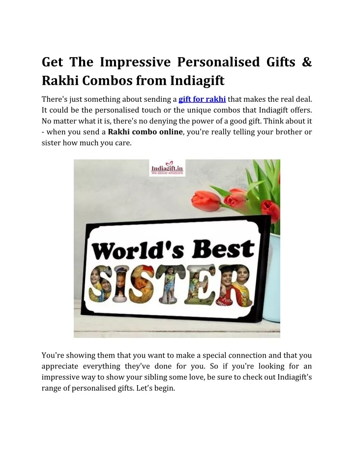 get the impressive personalised gifts rakhi