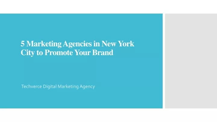 5 marketing agencies in new york city to promote your brand