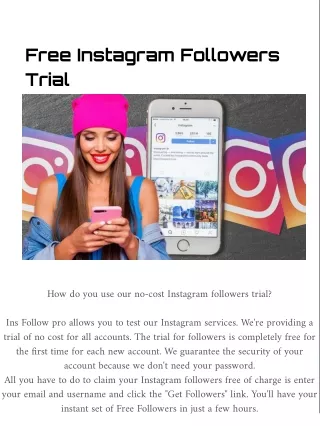 Free Instagram Followers Trial