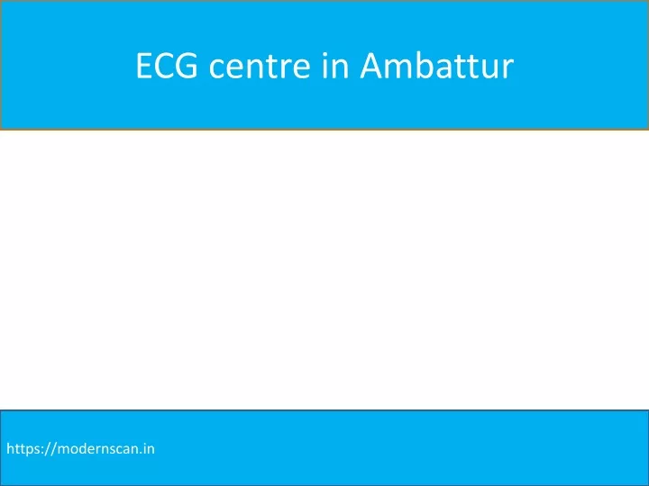 ecg centre in ambattur