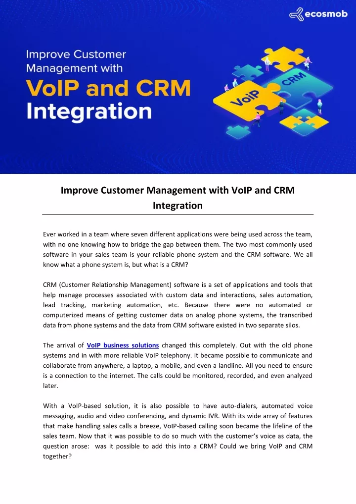 improve customer management with voip