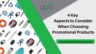 4 Key Aspects to Consider When Choosing Promotional Products