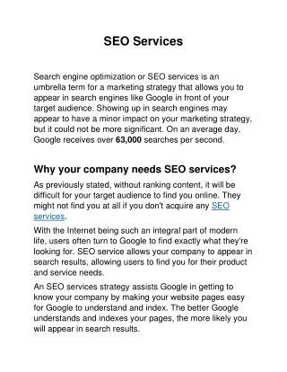 SEO Services