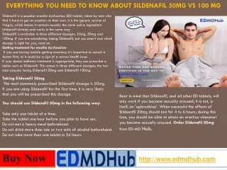 Everything you need to know about Sildenafil 50mg vs 100mg