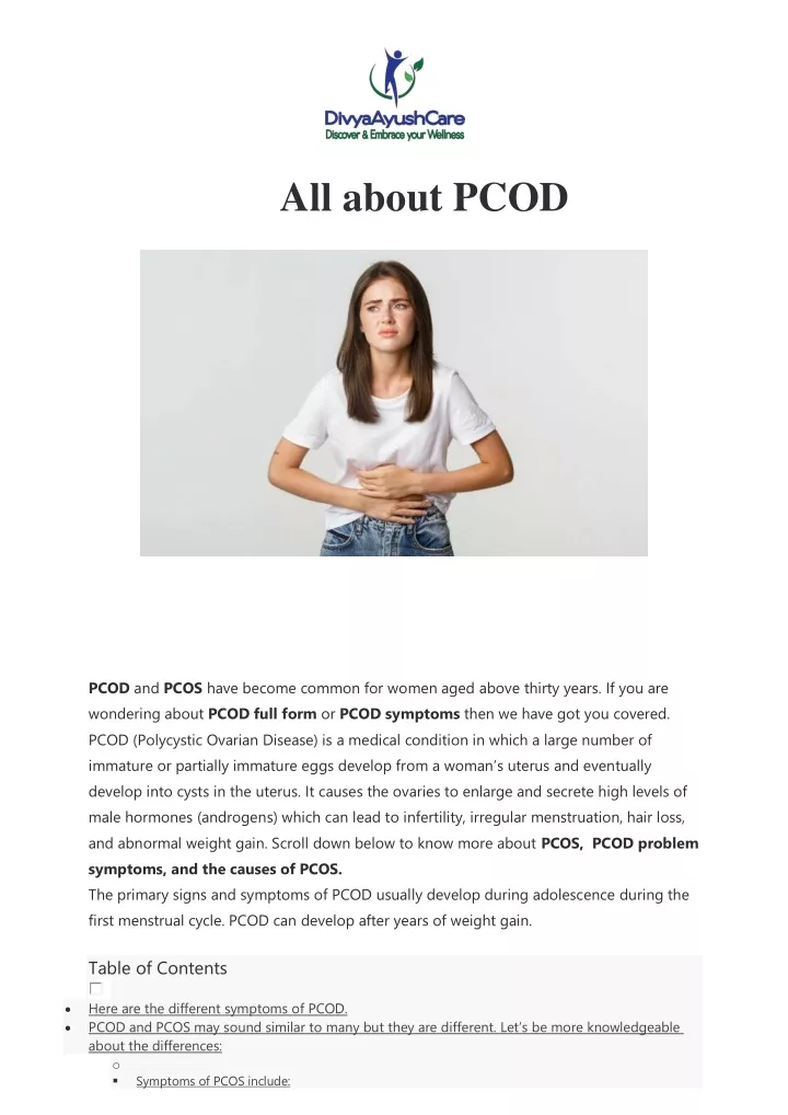 all about pcod